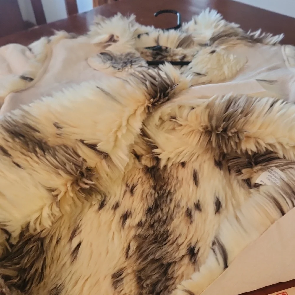True Grit Cream Teddy Jacket with Faux Fur Trim